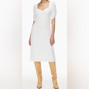 NWT Aritzia Wilfred Baudelaire Midi Dress Light Birch Dainty Girly Whimsy Bride